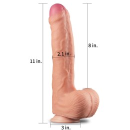 Giętkie realistyczne dildo z przyssawką penis 28cm