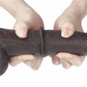 Murzyńskie dildo z dwuwarstwowego materiału 23 cm