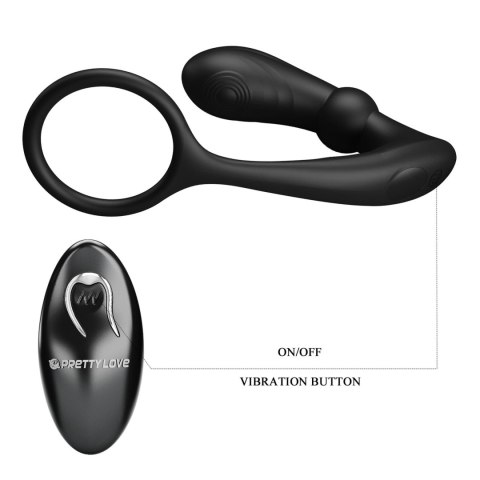 PRETTY LOVE - Warren Black, 12 vibration functions 12 pulse wave settings Wireless remote control PRETTY LOVE - Warren Black, 12 vibration functions 12 pulse wave settings Wireless remote control