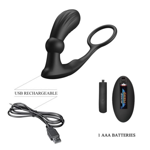 PRETTY LOVE - Warren Black, 12 vibration functions 12 pulse wave settings Wireless remote control PRETTY LOVE - Warren Black, 12 vibration functions 12 pulse wave settings Wireless remote control
