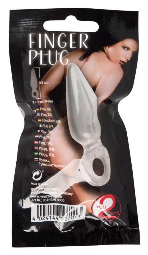 Mały plug analny na palec korek smukły erotyka 9cm Mały plug analny na palec korek smukły erotyka 9cm