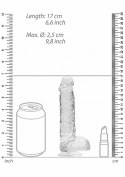 Mały przezroczysty penis dildo z przyssawką 17 cm