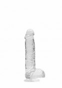 Mały przezroczysty penis dildo z przyssawką 17 cm