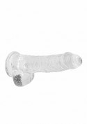 Mały przezroczysty penis dildo z przyssawką 17 cm