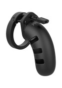 Model 21 - Chastity - 4.5"""" - Silicone Cock Cage - Black