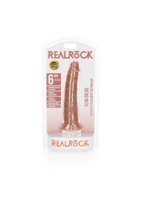 Slim Realistic Dildo with Suction Cup - 6""/ 15,5 cm