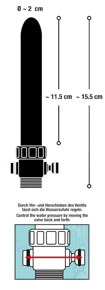 Końcówka do prysznica z dyszami srebrna 15,5 cm Końcówka do prysznica z dyszami srebrna 15,5 cm