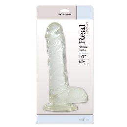 Dildo na przyssawce realistyczny penis jądra 25cm