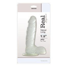 Dildo z przyssawką jądrami realistyczny penis 19cm