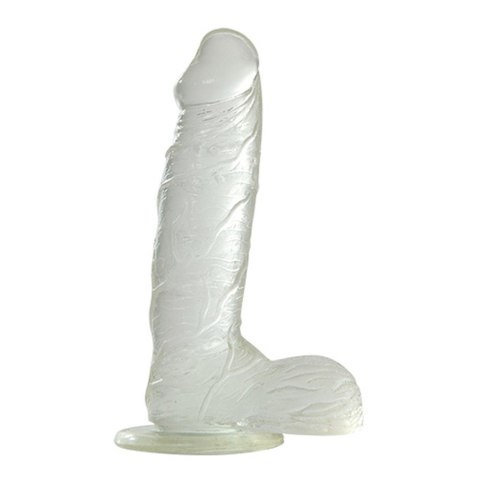Dildo z przyssawką jądrami realistyczny penis 19cm Dildo z przyssawką jądrami realistyczny penis 19cm