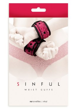 Kajdanki-SINFUL WRIST CUFFS PINK