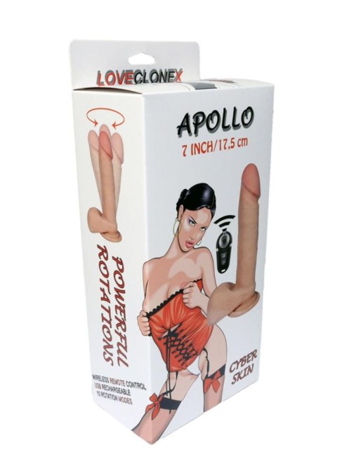 Dildo z wibracją rotacją pilot cyberskóra 17cm Dildo z wibracją rotacją pilot cyberskóra 17cm