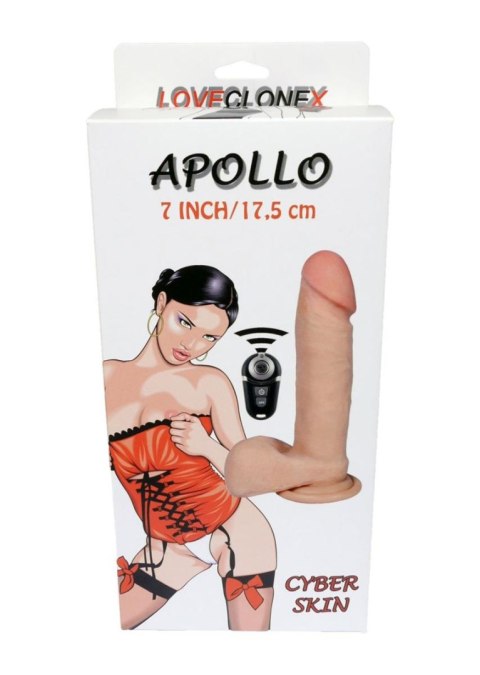 Dildo z wibracją rotacją pilot cyberskóra 17cm Dildo z wibracją rotacją pilot cyberskóra 17cm