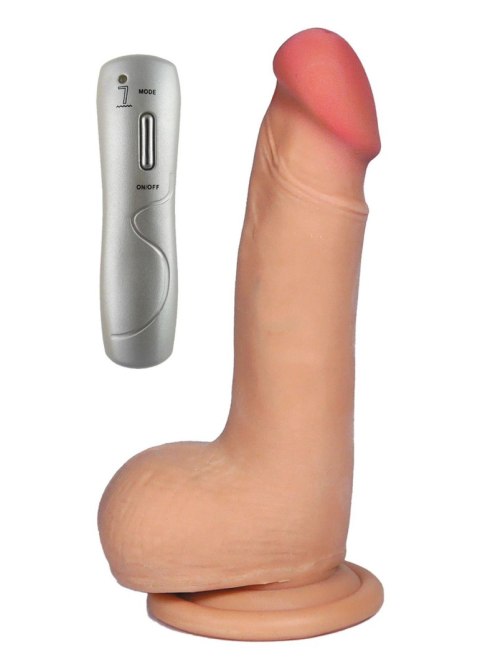 Wibrator penis z jądrami na przyssawce pilot 18cm Wibrator penis z jądrami na przyssawce pilot 18cm