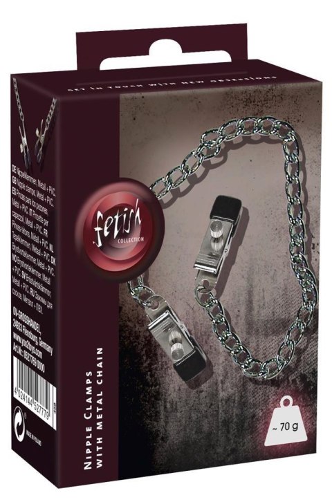 Klamry zaciskowe na piersi sutki łańcuszek bdsm Klamry zaciskowe na piersi sutki łańcuszek bdsm