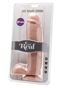 Dildo-cock 10 inch w/ balls flesh vibr.