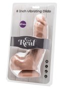 Dildo-cock 8 inch w/ balls flesh vibr.