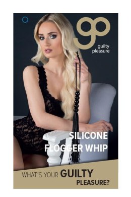 Pejcz-GP SILICONE FLOGGER WHIP BLACK