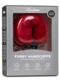 Kajdanki-furry handcuffs - red