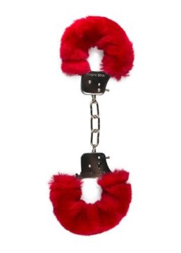 Kajdanki-furry handcuffs - red