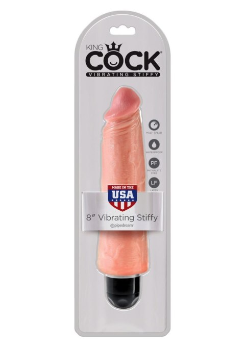 Wibrator-KING COCK 8"""" VIBR STIFFY FLESH Wibrator-KING COCK 8"""" VIBR STIFFY FLESH