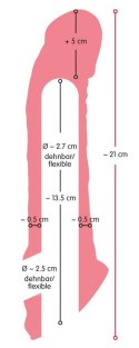 Nasadka rozciągliwa na penisa jądra wydłuża 21cm