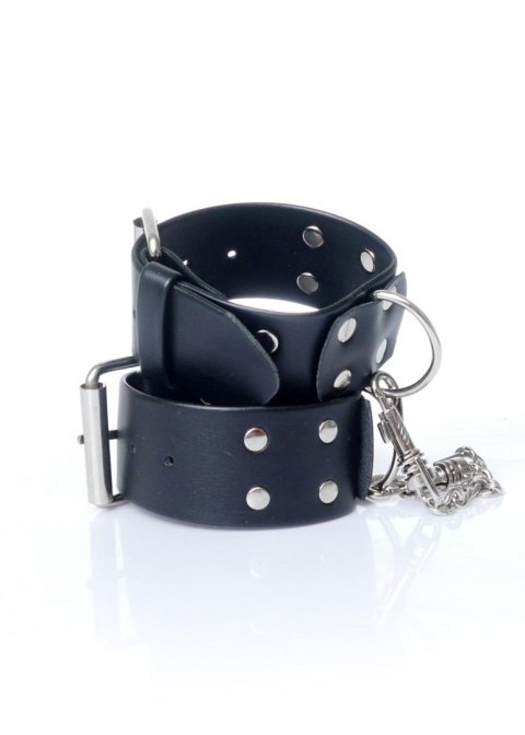 Kajdanki skórzane z łańcuchami regulowane bdsm sex Kajdanki skórzane z łańcuchami regulowane bdsm sex