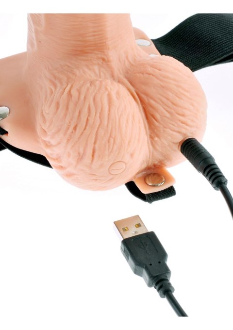 Strap on z wibrującym przedłużeniem na penisa 18cm Strap on z wibrującym przedłużeniem na penisa 18cm