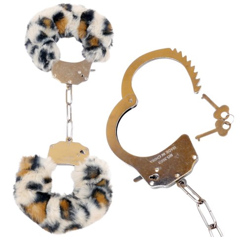 Kajdanki metalowe z futerkiem bondage bdsm Kajdanki metalowe z futerkiem bondage bdsm
